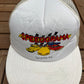 Speedorama Toronto '86 Graphic Hat | Snap Back | Vintage 1980s Promotional White Trucker Cap |