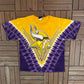 Minnesota Vikings Graphic Tee | Size Medium | Vintage 2000s NFL Football Tie Dye T-Shirt |