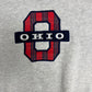 Ohio Embroidered Graphic Crewneck | Size Medium | Vintage 1990s College Grey Sweater |