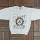 Western Illinois Leathernecks Graphic Crewneck | Size Large | Vintage 1990s College Grey Sweater |