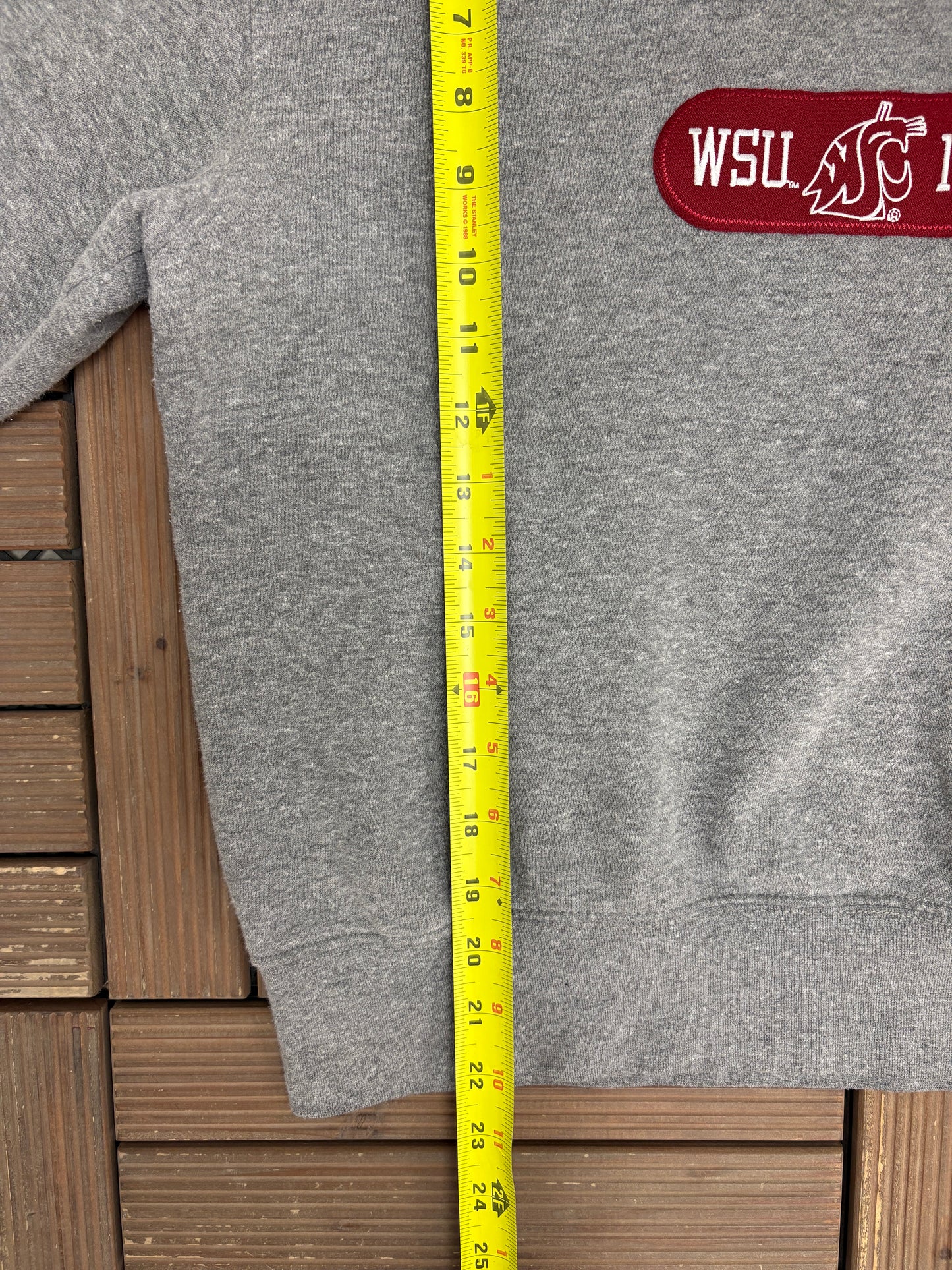 Washington State Cougars Graphic Quarter Zip | Size Small | Vintage 2000s College Grey Sweater |