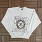 Western Illinois Leathernecks Graphic Crewneck | Size Large | Vintage 1990s College Grey Sweater |