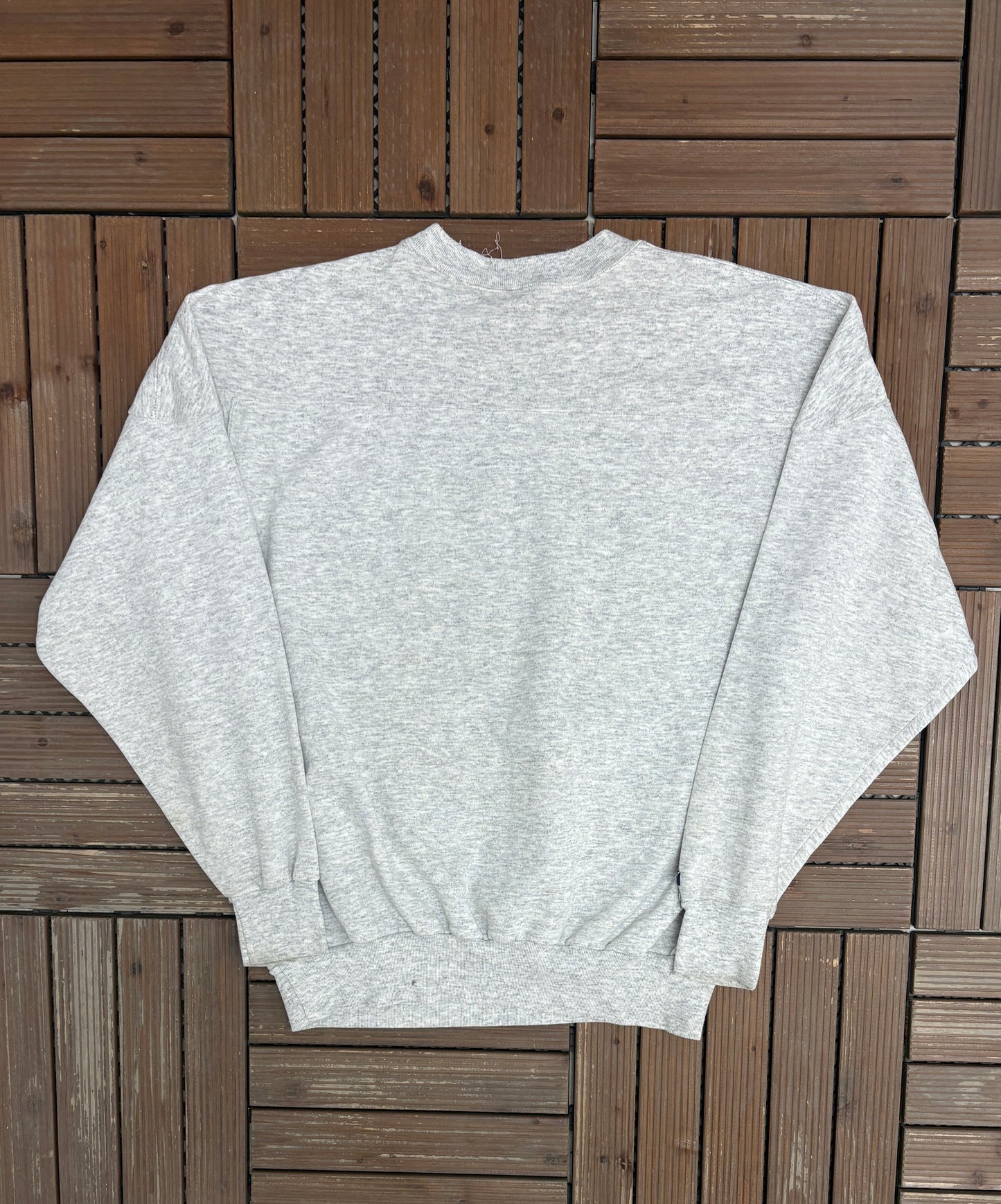 Western Illinois Leathernecks Graphic Crewneck | Size Large | Vintage 1990s College Grey Sweater |