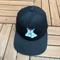 Coca-Cola Polar Bear Embroidered Graphic Hat | Snap Back | Vintage 1990s Promotional Black Cap |