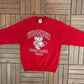 Wisconsin Badgers Rose Bowl 2000 We're Back Graphic Crewneck | Size Medium | Vintage 2000s College Red Sweater |