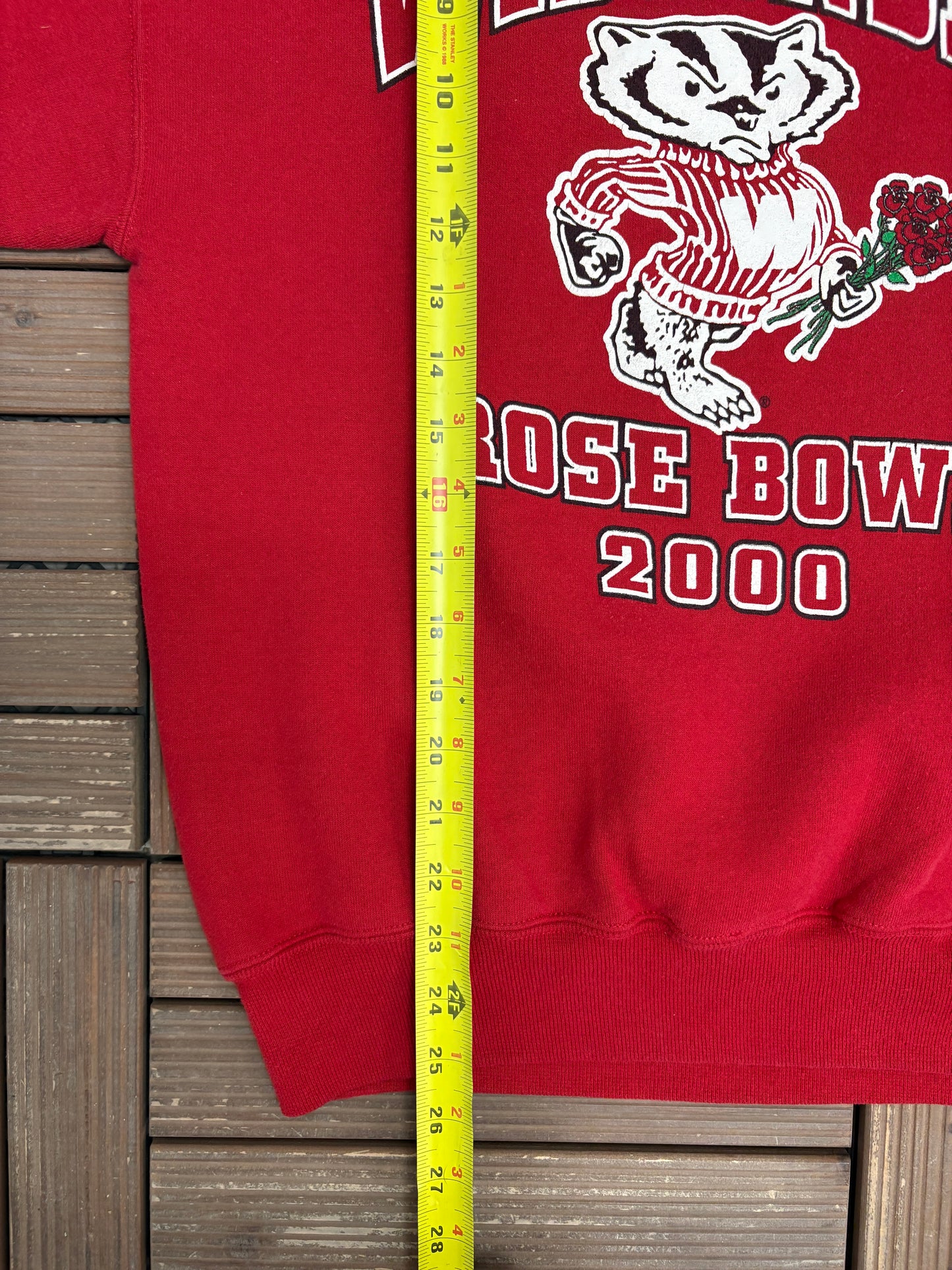 Wisconsin Badgers Rose Bowl 2000 We're Back Graphic Crewneck | Size Medium | Vintage 2000s College Red Sweater |