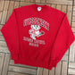 Wisconsin Badgers Rose Bowl 2000 We're Back Graphic Crewneck | Size Medium | Vintage 2000s College Red Sweater |