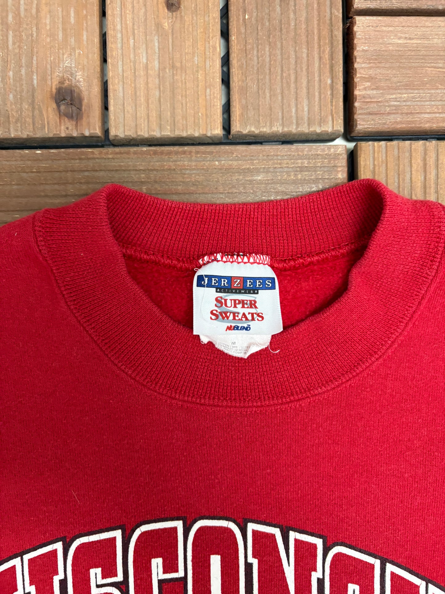 Wisconsin Badgers Rose Bowl 2000 We're Back Graphic Crewneck | Size Medium | Vintage 2000s College Red Sweater |