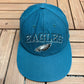 Philadelphia Eagles Stitched Graphic Hat | Snap Back | Vintage 1990s NFL Football Green Cap |