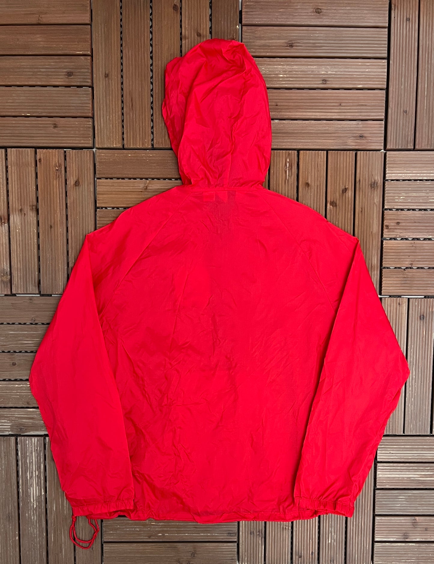 LA Anheuser-Busch Beer Graphic Windbreaker | Size Large | Vintage 1990s Promotional Red Windbreaker |