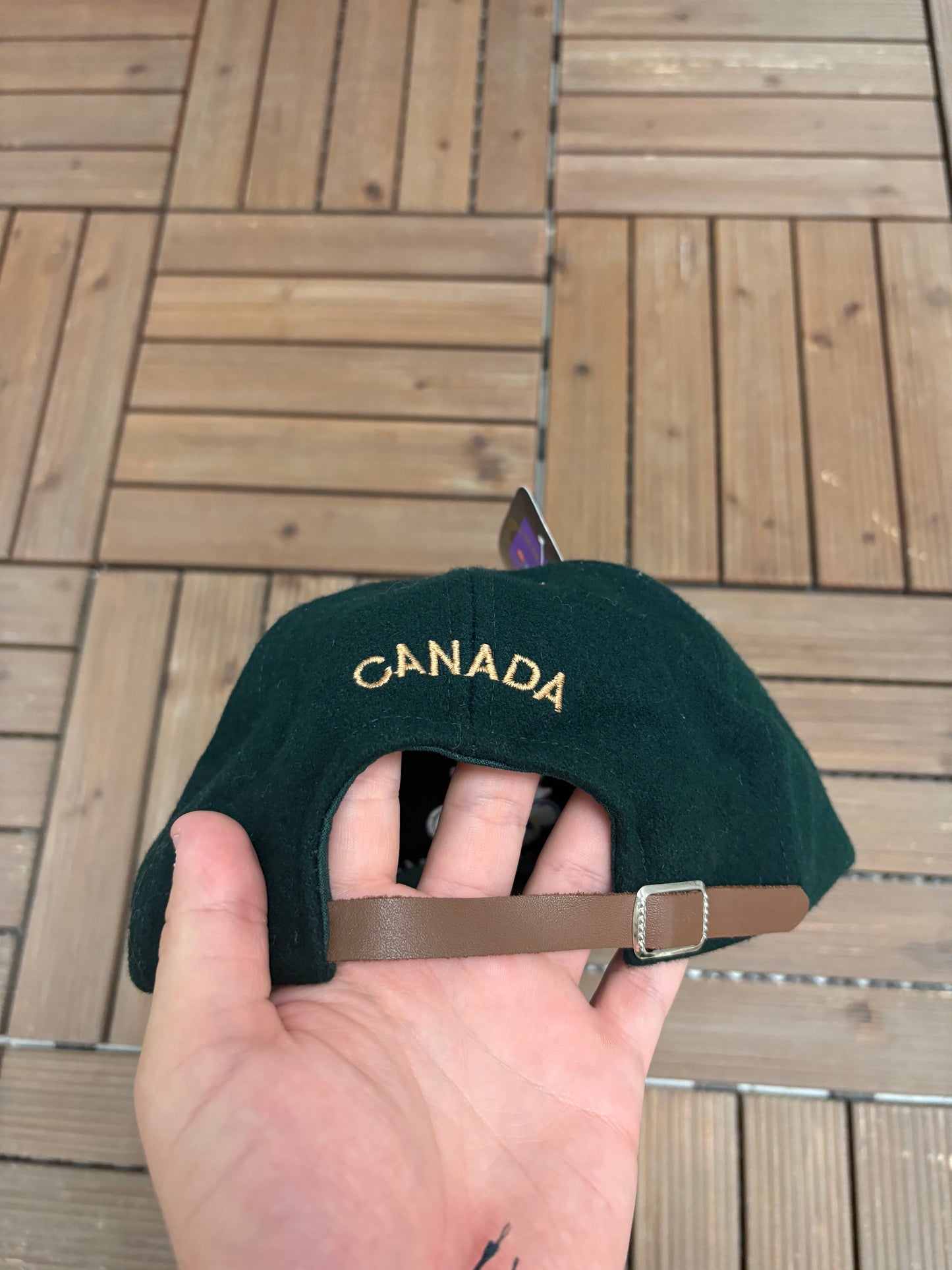 Team Canada Lillehammer '94 Olympics Embroidered Hat | Metal Clasp | Vintage 1990s Green Cap |