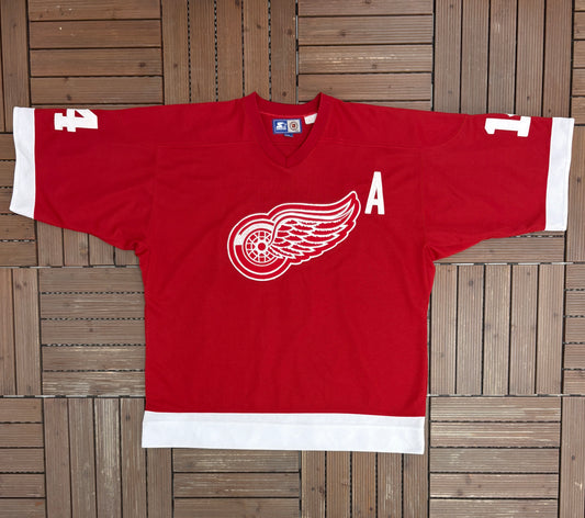 Detroit Red Wings Brendan Shanahan Hockey Jersey | Size X-Large | Vintage 2000s Red Hockey Jersey |