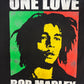 Bob Marley One Love Graphic Tee | Size Medium | Vintage 2000s Reggae Music Black T-Shirt |