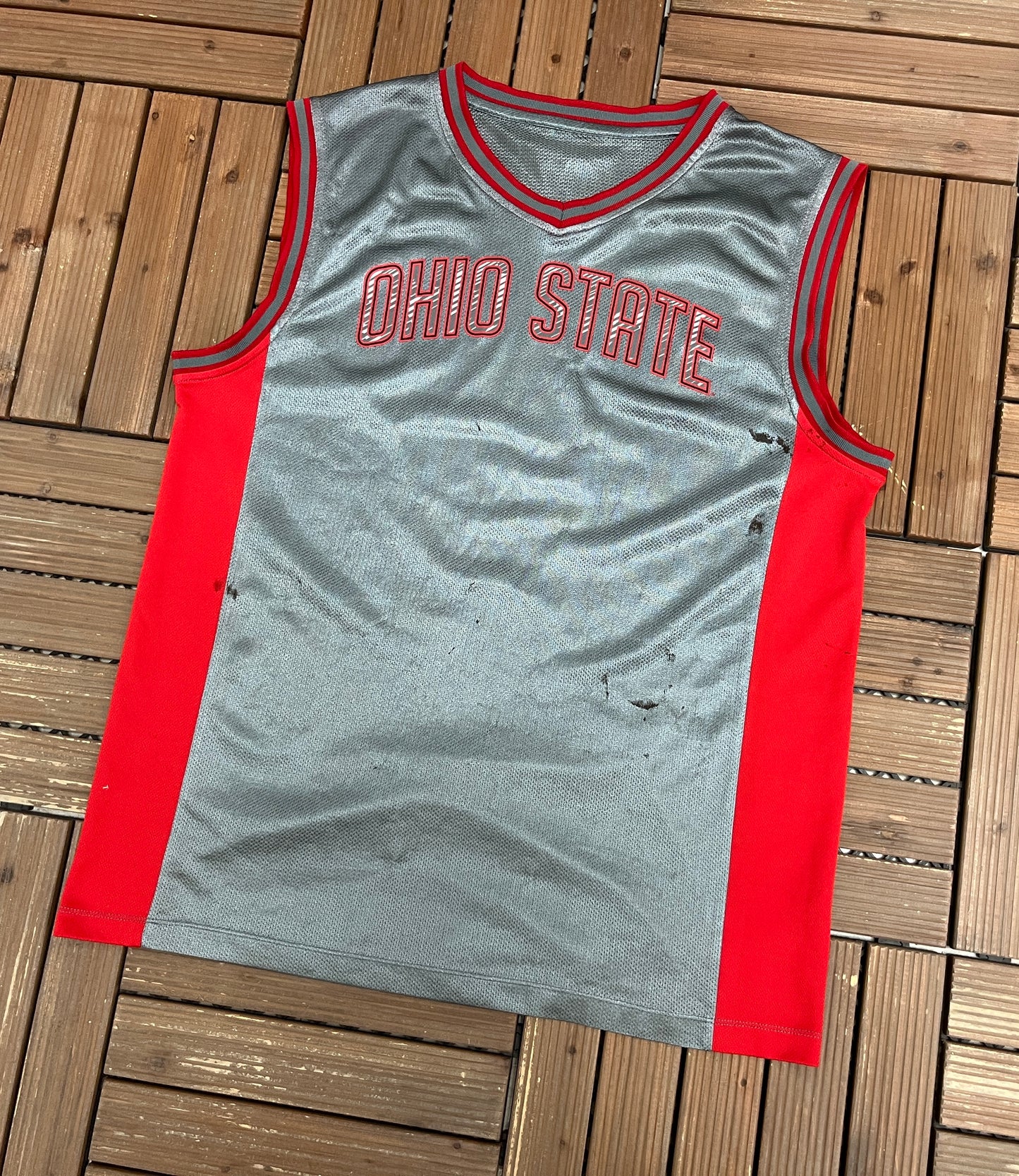 Ohio State Buckeyes Basketball Jersey | Size Large | Vintage 2000s College Grey Jersey |