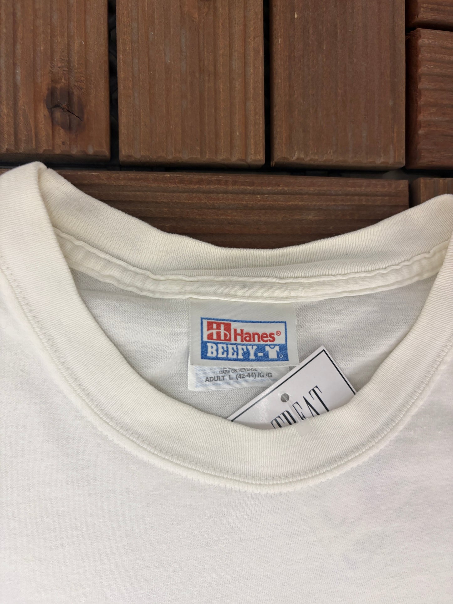 Right As Rain Here, Let Me Show You Graphic Tee | Size Large | Vintage 2000s Promotional White T-Shirt |
