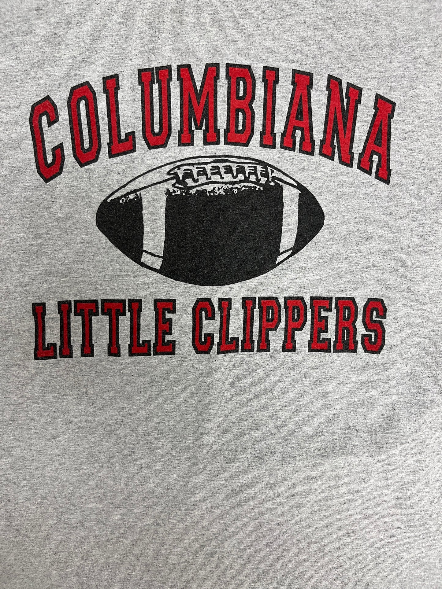 Columbiana Little Clippers Champions Graphic Tee | Size X-Large | Vintage 2000s Grey High School T-Shirt |