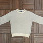 Woolrich Dotted Striped Knit Sweater | Size X-Large | Vintage 1990s Wool White Sweatshirt |