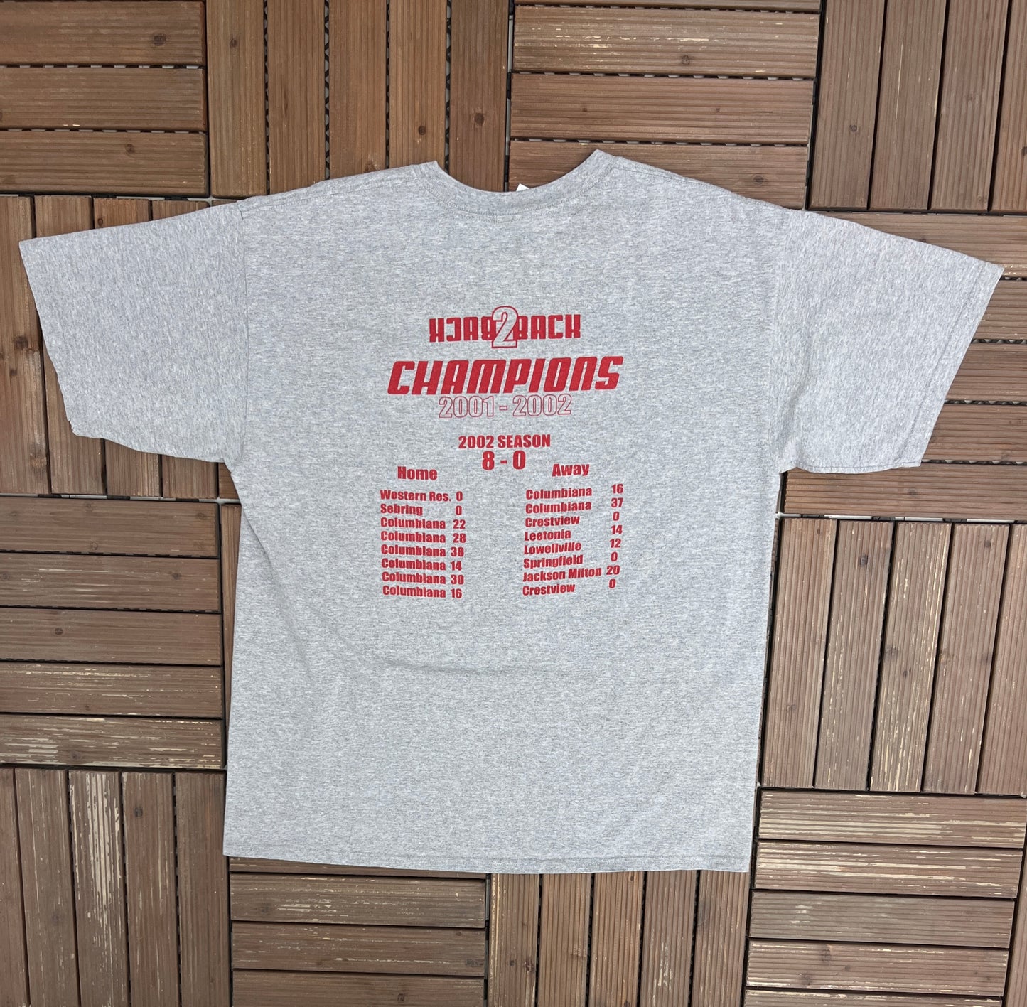 Columbiana Little Clippers Champions Graphic Tee | Size X-Large | Vintage 2000s Grey High School T-Shirt |