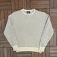 Woolrich Dotted Striped Knit Sweater | Size X-Large | Vintage 1990s Wool White Sweatshirt |