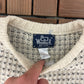 Woolrich Dotted Striped Knit Sweater | Size X-Large | Vintage 1990s Wool White Sweatshirt |