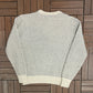 Woolrich Dotted Striped Knit Sweater | Size X-Large | Vintage 1990s Wool White Sweatshirt |