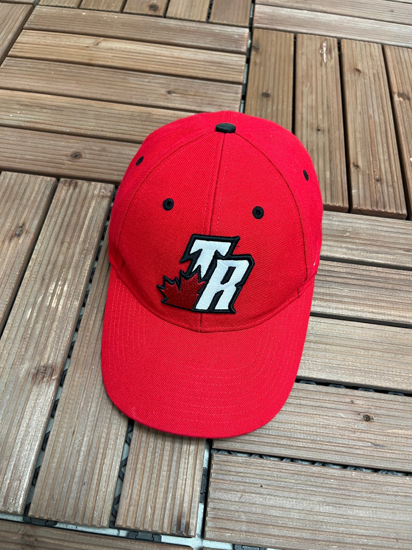 Toronto Raptors Nike Embroidered Graphic Hat | Strap Back | Vintage 2000s NBA Basketball Red Cap |