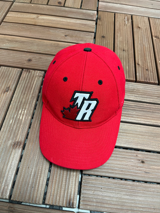 Toronto Raptors Nike Embroidered Graphic Hat | Strap Back | Vintage 2000s NBA Basketball Red Cap |