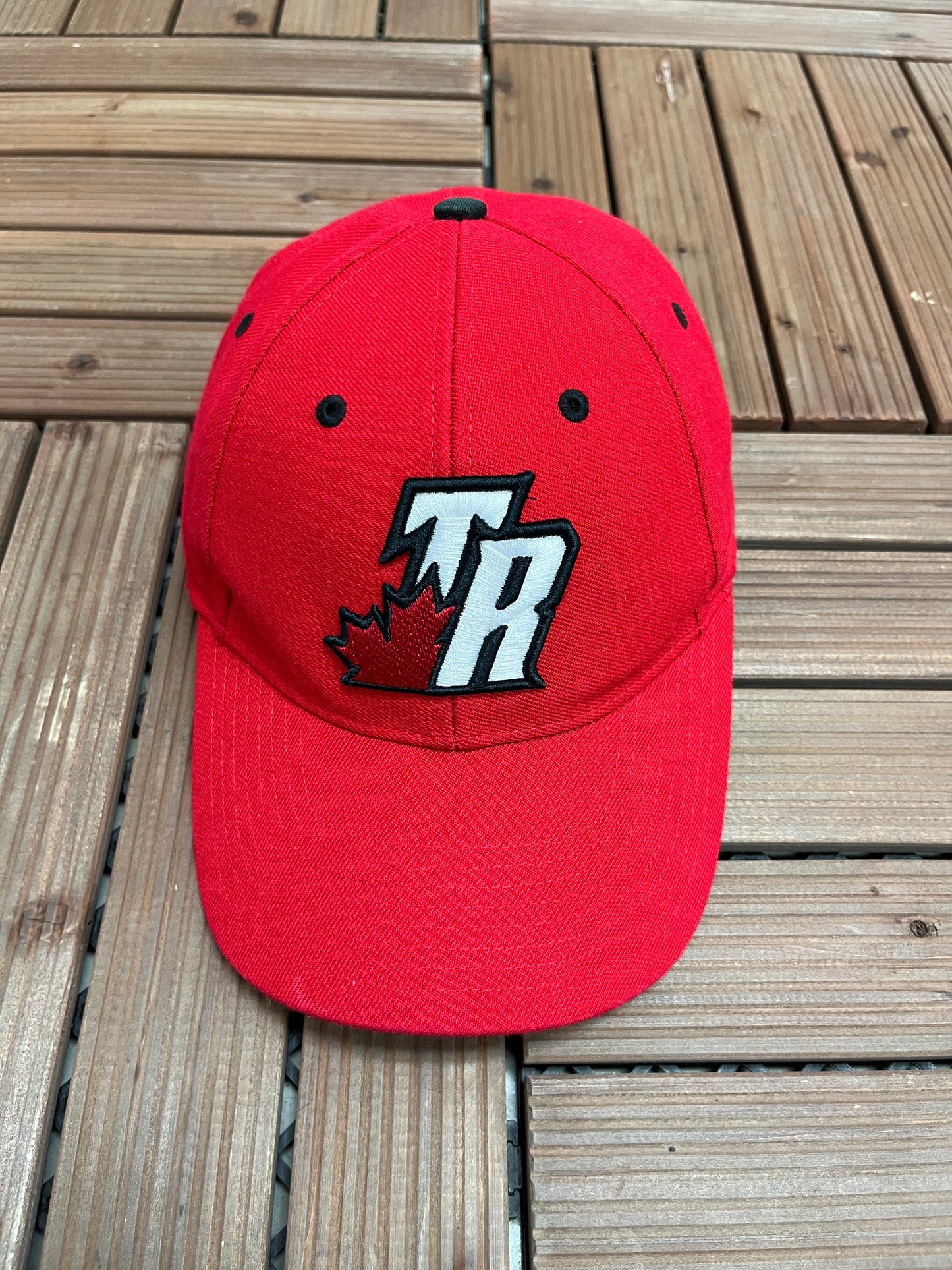 Toronto Raptors Nike Embroidered Graphic Hat | Strap Back | Vintage 2000s NBA Basketball Red Cap |