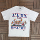 Atlanta Braves Looney Tunes Graphic Tee | Size Large | Vintage 1990s MLB Baseball Grey T-Shirt |