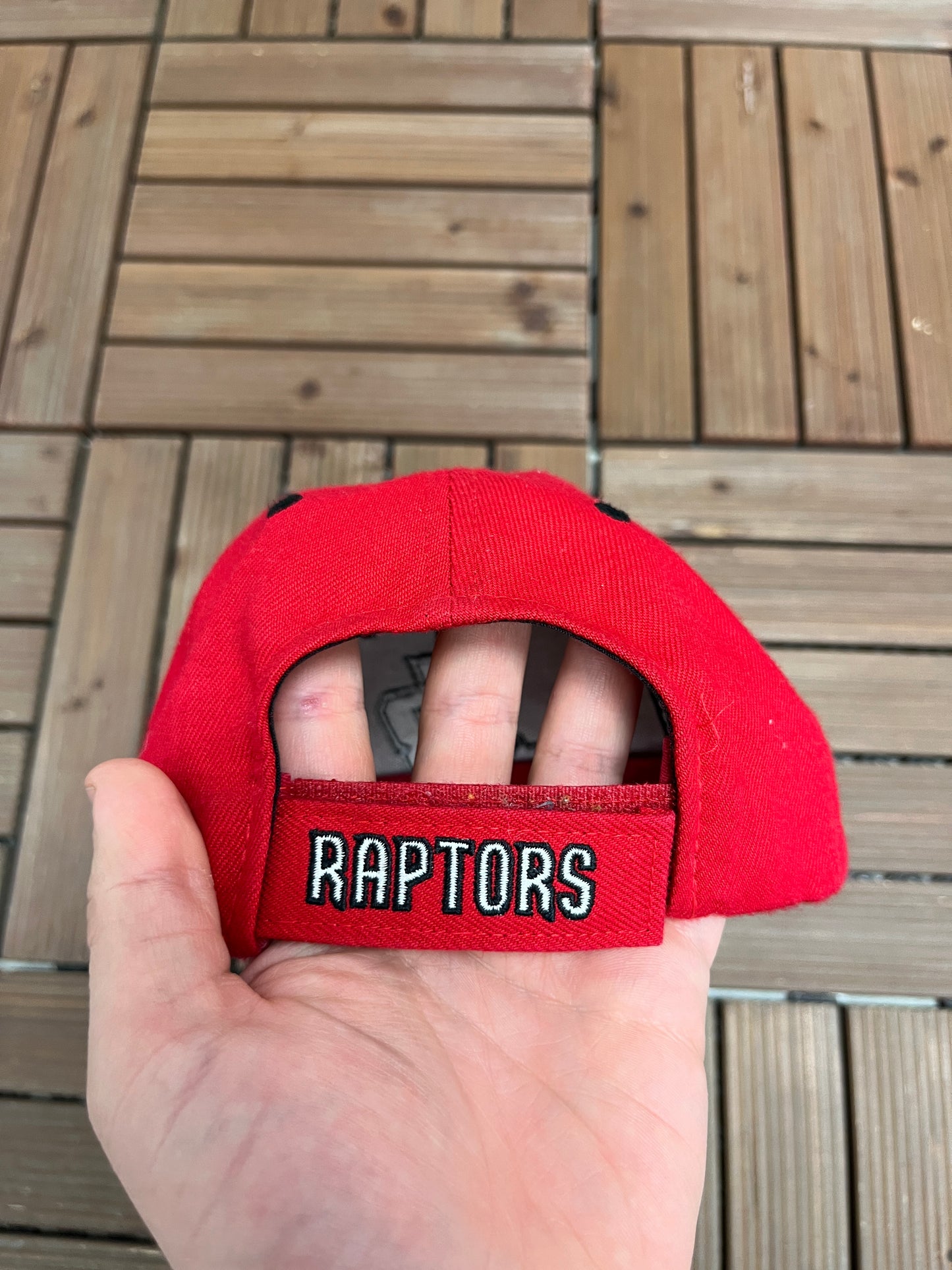 Toronto Raptors Nike Embroidered Graphic Hat | Strap Back | Vintage 2000s NBA Basketball Red Cap |