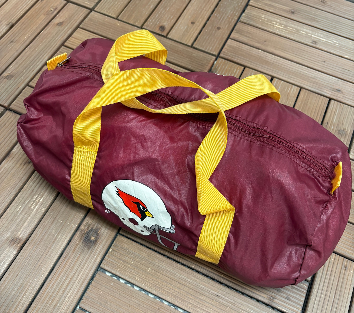 Arizona Cardinals Graphic Duffel Bag | One Size | Vintage 1990s NFL Football Red Bag |