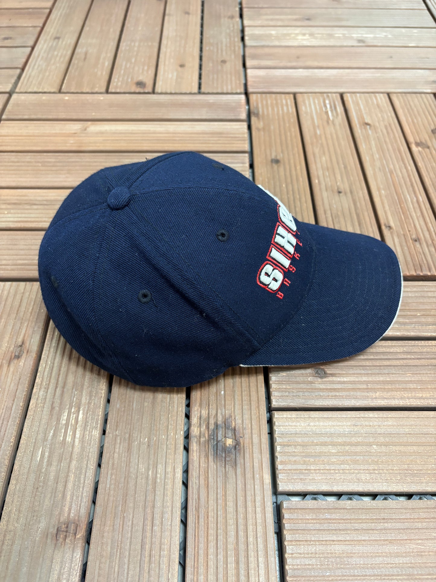 Philadelphia 76ers Basketball Graphic Hat | Strap Back | Vintage 2000s NBA Basketball Blue Hat |