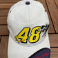 Jimmie Johnson Looney Tunes Graphic Hat | Strap Back | Vintage 2000s NASCAR Racing Grey Cap |