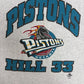 Detroit Pistons Grant Hill Graphic Tee | Size Large | Vintage 1990s NBA Basketball Grey T-Shirt |