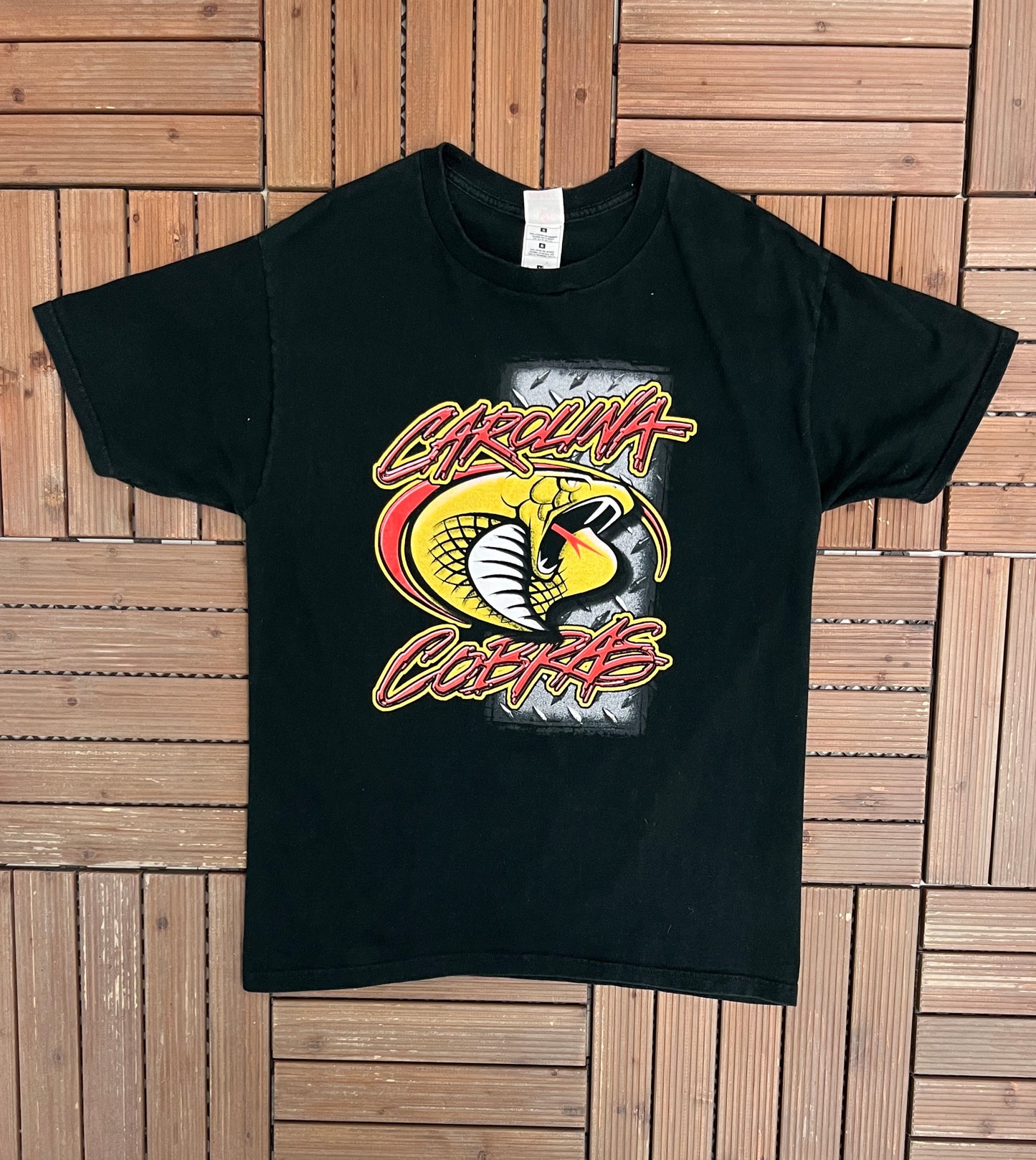 Carolina Cobras Arena Football League Graphic Tee | Size Large | Vintage 2000s AFL Football Black T-Shirt |