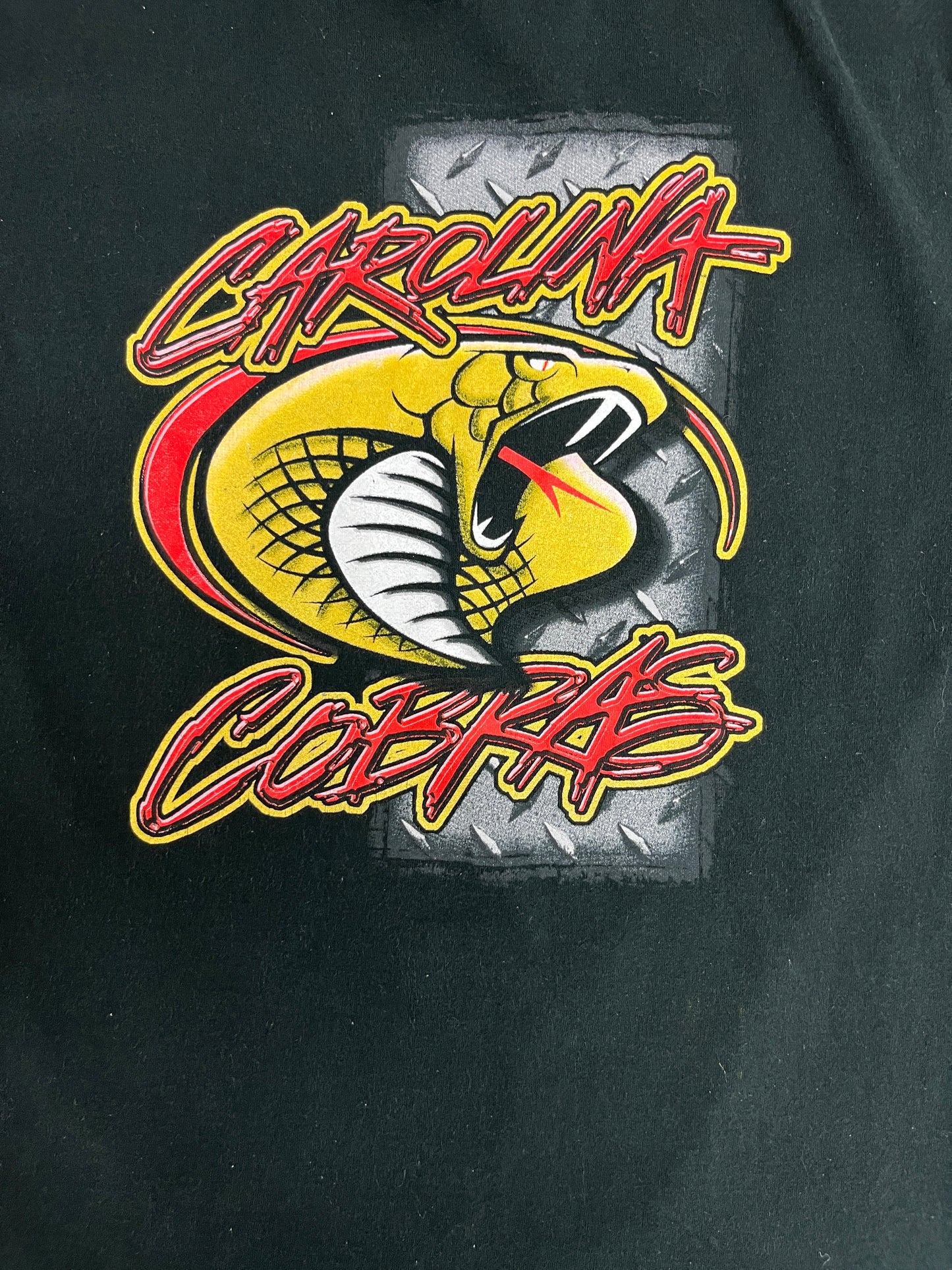 Carolina Cobras Arena Football League Graphic Tee | Size Large | Vintage 2000s AFL Football Black T-Shirt |