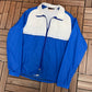 Jackson Track Graphic Windbreaker Jacket | Size Medium | Vintage 1990s Blue Windbreaker |