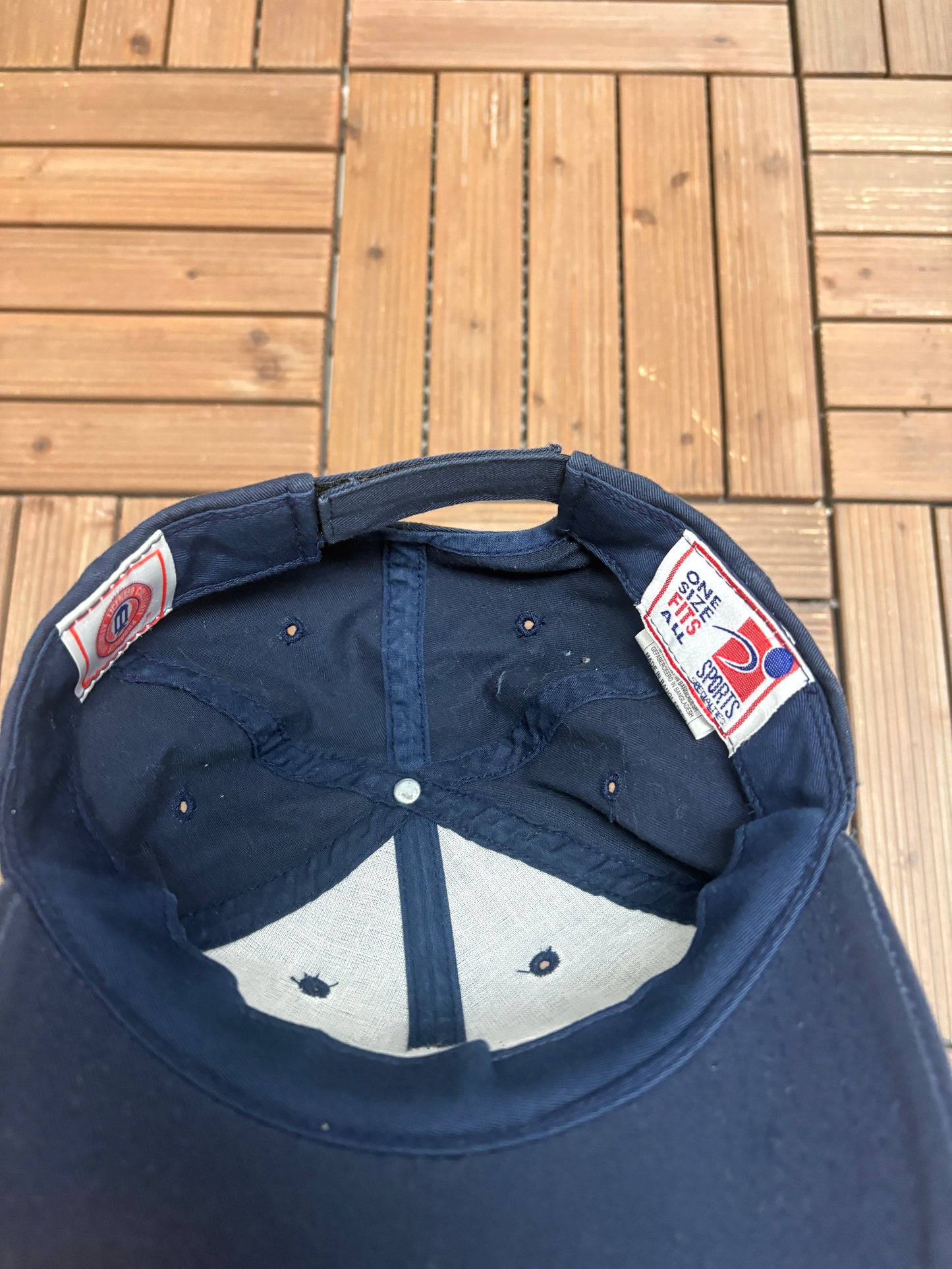 Penn State Nittany Lions Graphic Hat | Strap Back | Vintage 1990s Sports Specialties College Blue Cap |