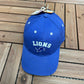 Detroit Lions Embroidered Graphic Hat | Strap Back | Vintage 2000s NFL Football Blue Cap |