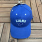 Detroit Lions Embroidered Graphic Hat | Strap Back | Vintage 2000s NFL Football Blue Cap |