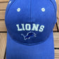 Detroit Lions Embroidered Graphic Hat | Strap Back | Vintage 2000s NFL Football Blue Cap |