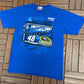 Jimmie Johnson NASCAR Sprint Cup Graphic Tee | Size Large | Vintage 2000s NASCAR Racing Blue T-Shirt |