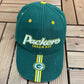 Green Bay Packers Embroidered Graphic Hat | Strap Back | Vintage 2000s NFL Football Green Cap |