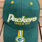 Green Bay Packers Embroidered Graphic Hat | Strap Back | Vintage 2000s NFL Football Green Cap |