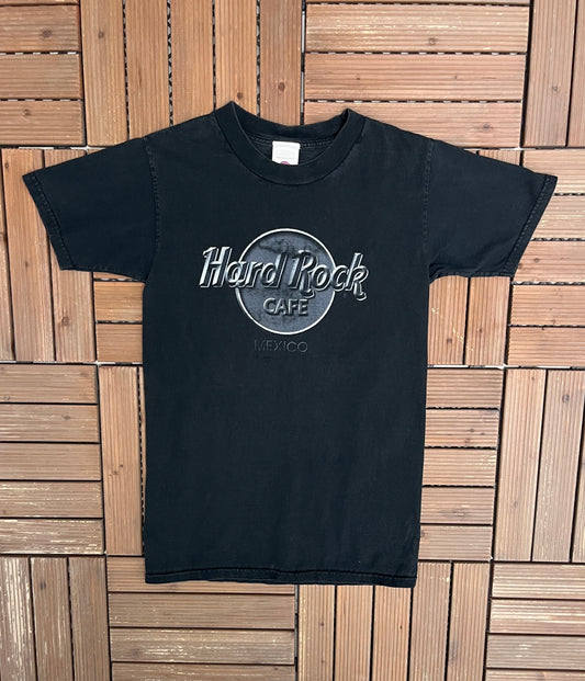 Hard Rock Cafe Mexico Graphic Tee | Size Small | Vintage 1990s Promotional Collectors Black T-Shirt |