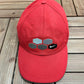 Nike Embroidered Swoosh Graphic Hat | Strap Back | Vintage 2000s Nike Branded Red Cap |