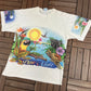 Caribbean Soul Day To Night Graphic Tee | One Size | Vintage 1990s Scenic White T-Shirt |