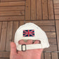 England Soccer Graphic Hat | Metal Clasp | Vintage 1990s World Cup Football White Cap |
