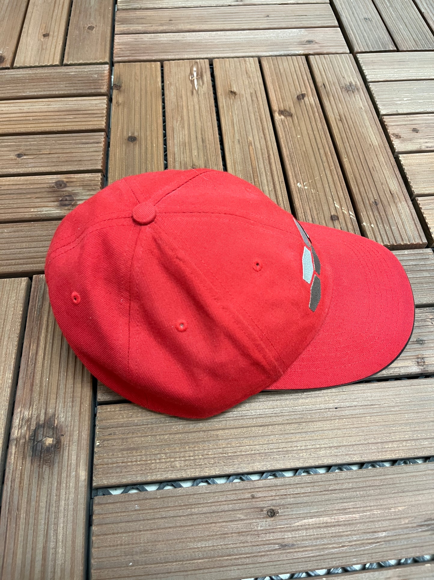 Nike Embroidered Swoosh Graphic Hat | Strap Back | Vintage 2000s Nike Branded Red Cap |