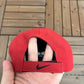 Nike Embroidered Swoosh Graphic Hat | Strap Back | Vintage 2000s Nike Branded Red Cap |